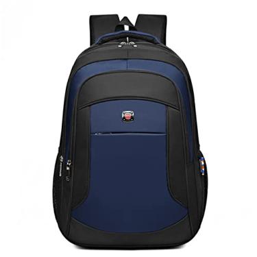 Imagem de Mochila Notebook Masculina Feminina Bolsa Executiva Escolar Mochila de Viagens de Grande Capacidade Azul