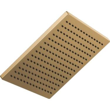 Imagem de DELTA FAUCET -Torneira de chuveiro Raincan de pulverização única, chuveiro dourado, chuveiro de chuva, chuveiro quadrado, chuveiro de metal, taxa de fluxo de 2,5 GPM, bronze champanhe 52159-CZ25