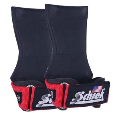 Imagem de Schiek Sports 1900 Ultimate Hand Grip - Punhos de neoprene de 9 mm de espessura para levantamento de peso - Ultra durável antiderrapante seguro (vermelho, médio)