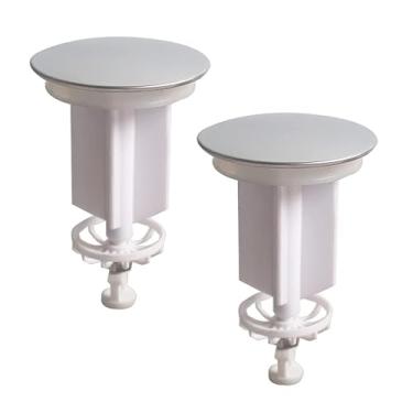 Imagem de Talea Plugue interno de drenagem de pia de lavatório estilo europeu de aço inoxidável; tampa de rolha de controle de cabo pop-up QG032C001