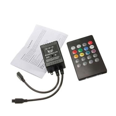 Imagem de HEMOTON 20 Controlador De Luz De Tira Led Controlador De Música Led Music Controller Controles De Música De Aplicativos Móveis Controlador Sem Fio Controle Remoto