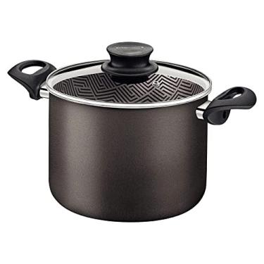 Imagem de Caldeirão Tramontina Paris em Alumínio com Revestimento Interno e Externo em Antiaderente Starflon Max Chumbo com Tampa de Vidro 26 cm 9,6 L