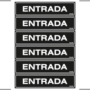 Imagem de Combo 6 Placas De Sinalização Entrada 30x7 Ekomunike - A-422 F9e