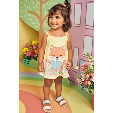 Imagem de Vestbody Infantil Rapozinha Kukiê Bebê Menina Vestido Body