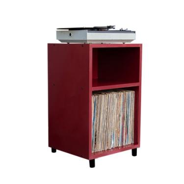 Imagem de Serena Estantes Estante Rack Para Discos de Vinil LPs (Vermelho Marsala)
