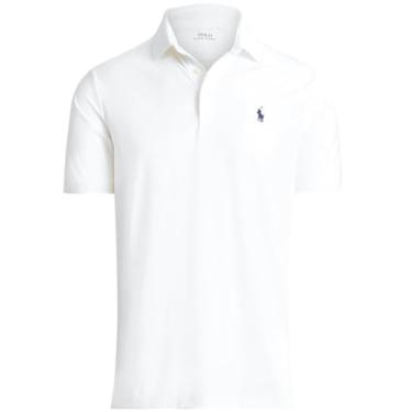 Imagem de Polo Ralph Lauren Camisas polo masculinas de alto desempenho, Ralph Lauren, branco, M