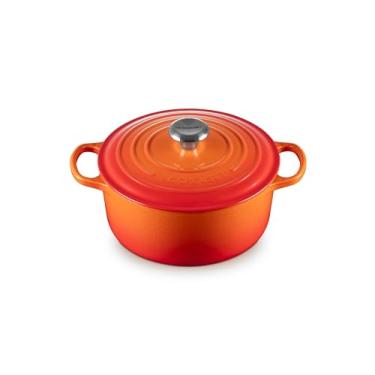 Imagem de Le Creuset Panela Redonda 24 cm Ferro Fundido Esmaltado Signature Laranja