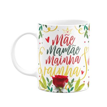 Imagem de Caneca Floral Mães - Mãe, mamãe, mainha, rainha