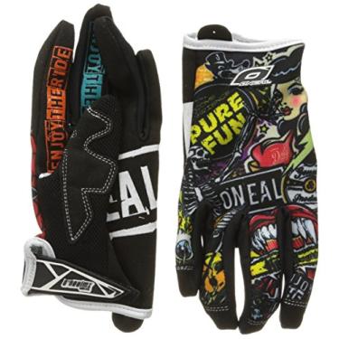 Imagem de O'Neal Luvas de salto 0385-129 com estampa de manivela (preta/multicolorida, tamanho 9)