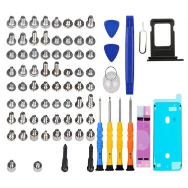 Imagem de DARYCOM Repair Conjunto completo de parafusos 68 peças para iPhone 12 Pro, kit de ferramentas de reparo de 6,1 polegadas, 4 chaves de fenda, mapa de localização, 3 abridores de ferramentas, 1 adesivo