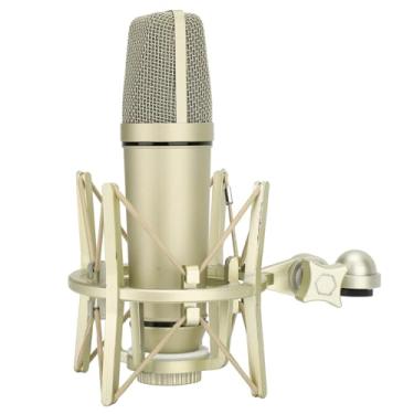 Imagem de Microfone Condensador BTSEURY, Microfone Condensador de Estúdio Profissional, Microfone Cardióide de Metal Com Fio Perfeito para Gravação Vocal, Podcasting e Transmissão Ao Vivo