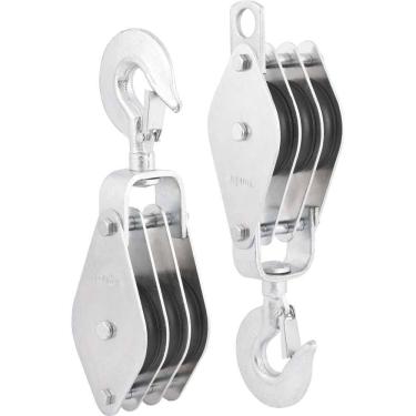 Imagem de Moitão/cadernal 80 mm com 3 roldanas VONDER