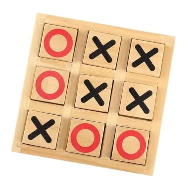 Imagem de Almencla Jogo de madeira Tic TAC Toe Festas Favor Jogos de Tabuleiro de Estratégia Jogos de Mesa de Café Teaser de Cérebro para Adultos Internos e Externos, 16.3 cm x 2.5 cm x 16.3 cm