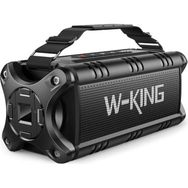 Imagem de W-KING Alto-falante Bluetooth, alto-falante portátil máximo de 90 W para uso externo, IPX6 à prova d'água/subwoofer de graves profundos de 50 W/40H/EQ/emparelhamento duplo/TF/AUX, alto-falantes