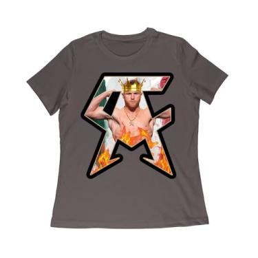 Imagem de Camiseta Canelo Alvarez Crowned Champion - Design monograma CA, Cinza escuro mesclado, 3G