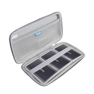 Imagem de Anleo Capa rígida de viagem para Samsung T7 / T7 Touch SSD portátil 1TB 2TB 500GB USB 3.2 unidade externa de estado sólido (cinza)