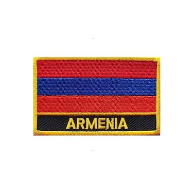 Imagem de Ruoming 1 PÇ Patch de bandeira da Armênia, bordado a ferro ou costurado, tático, militar, armênia nacional