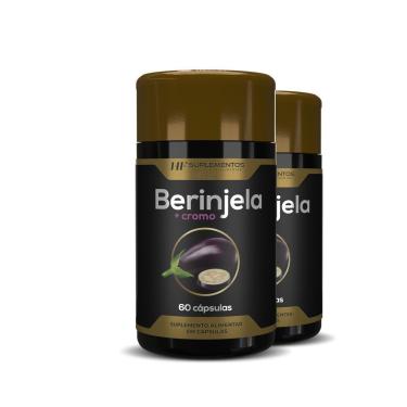 Imagem de 2X BERINJELA + CROMO PREMIUM 60CAPS HF SUPLEMENTOS-Unissex