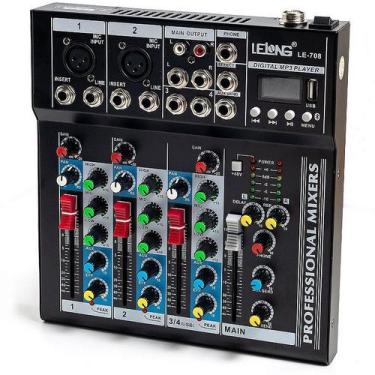 Imagem de Mesa de som 4 canais USB e Bluetooth LE-708 Lelong