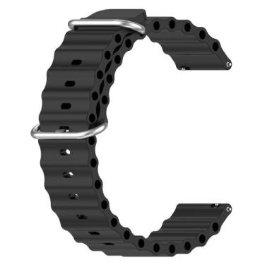 Imagem de Pulseira 18mm Silicone Compatível Relógio Smartwatch Oceano - Poolsy, 