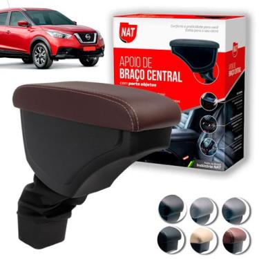 Imagem de Apoio de Braço Kicks Ano 2016 Até 2023 C/ Porta Objeto - Nat, Marron M