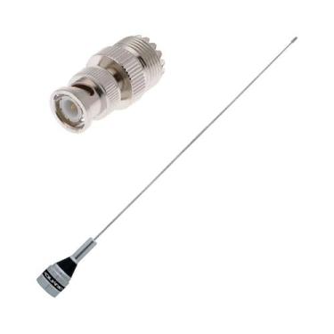 Imagem de Antena Móvel Vhf 50cm 200w M-300c + Adaptador Bnc Macho x Uhf Fêmea Ic