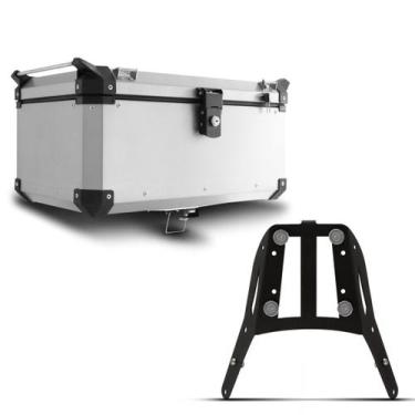 Imagem de Baú Moto Alumínio Top Case 56 Litros + Bagageiro Super Adventure CB 50