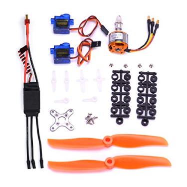 Imagem de Motor sem escovas FPVKing RC 2212 2200KV + Micro Servo SG90 9G + Controlador de velocidade elétrico 30A ESC + hélice 6035 para helicóptero avião de asa fixa RC