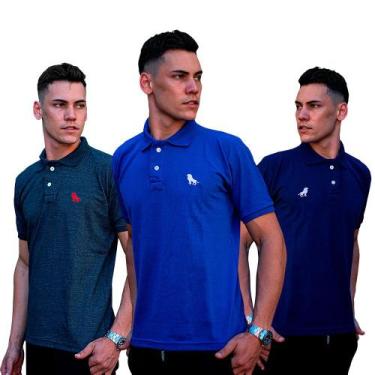 Imagem de 3 Camisas Polo As Melhores Camisetas É Aqui Na Estilo Rei, GG, Chumbo,