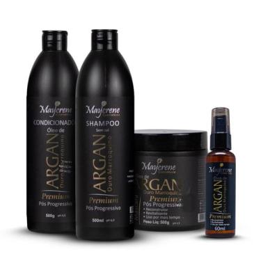 Imagem de Kit Pós Progressiva Óleo De Argan Premium + Óleo Reparador Argan 60ml 