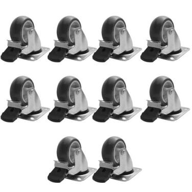 Imagem de Rodízio c Trava c Parafuso Giratório p Móveis 3 Pol BP 60Kg - Schioppa