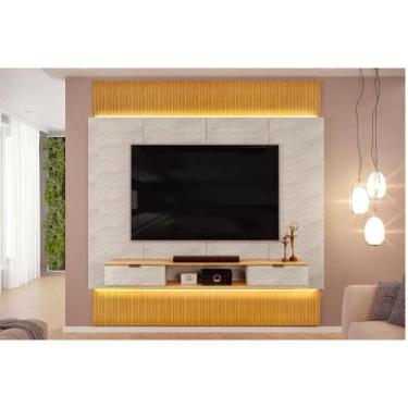 Imagem de Painel Home p/ TV até 85 Polegadas Hit 2290 100% MDF Extensível c/ Led
