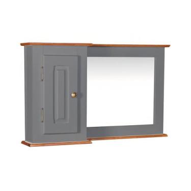 Imagem de Armário De Banheiro Com Espelho 1 Porta e Prateleira Dália 3059-97 Lin