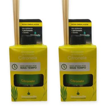 Imagem de 2 Aromatizante Ambiente Citronela Difusor Vareta Perfume Casa 280ml Od
