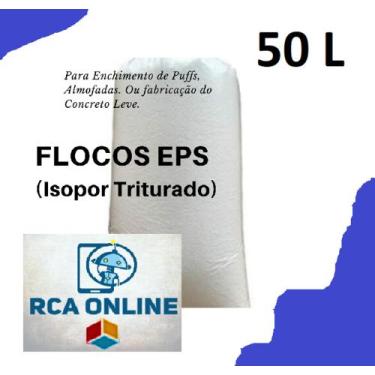 Imagem de Isopor Em Flocos 50 Litros Para Enchimento Pufs Almofada - RCAISO