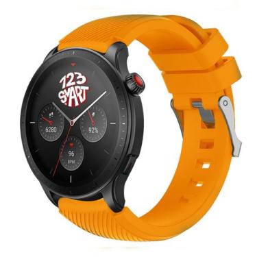 Imagem de Pulseira Silicone Fecho Prata compatível com GTR4 GTR 4 A2166 / GTR3 /