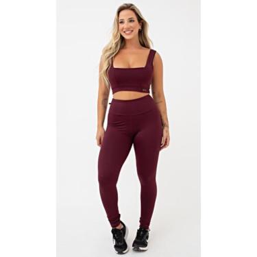 Imagem de Conjunto Academia Feminino Fitness - BELLA CREATIVE, Rubro, GG
