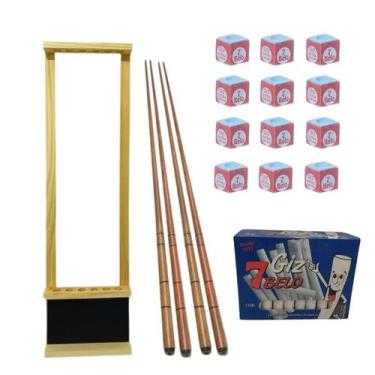 Imagem de Kit Taqueira Com Lousa + 4 Tacos de 1,30M + 12Unidades de Giz Azul Set