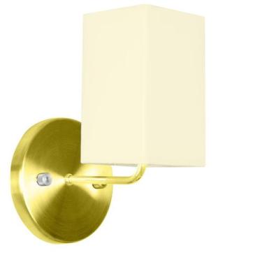 Imagem de Arandela Dourado De Cupula Quadrada Bege - MARRYLUZ