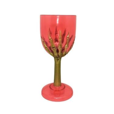 Imagem de Taça Halloween Mão Esqueleto - Festas e Fantasias, Vermelho