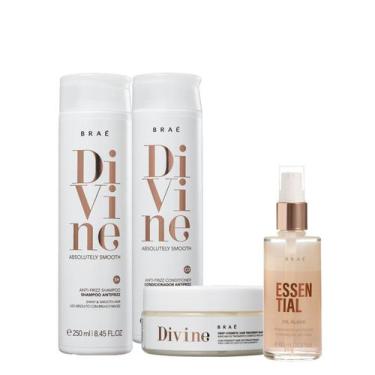 Imagem de Kit Braé Divine Shampoo Condicionador Máscara e Essential Oil Blend (4