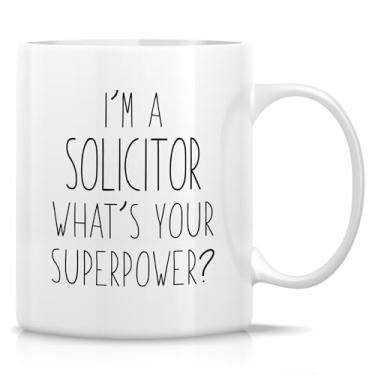 Imagem de Retreez Caneca Funny Solicitor - I'm a Solicitor What's Your Superpower - Caneca de café ou chá de cerâmica de 325 ml - Presente bem-humorado da faculdade de direito para futuros advogados, estudantes
