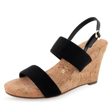 Imagem de Aerosoles Sandália feminina Paxton Wedge, Combo elástico preto, 8.5 Wide
