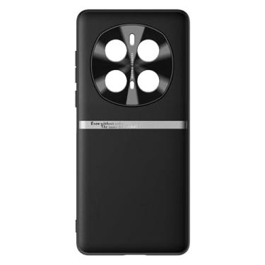 Imagem de POYUFRG Capa ultrafina para Honor Magic 7 Pro/7, capa de proteção de lente de couro com tudo incluído, capa macia à prova de choque, preta, 7