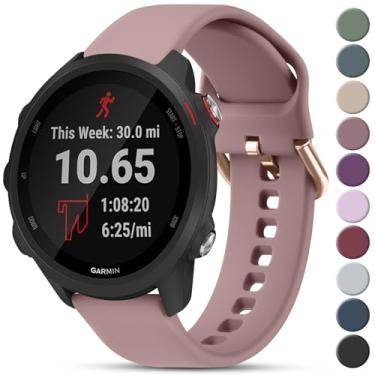 Imagem de Meliya Pulseira de substituição para Garmin Forerunner 55, 245, 645/645 Music - Violeta fumê de 20 mm (pequena)