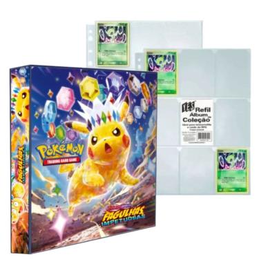 Imagem de Album Pasta Fichário Pokemon Escarlate e Violeta Fagulhas Impetuosas com 20 Folhas para Cards TCG
