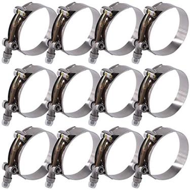Imagem de Glarks 12 peças 63 – 71 mm de aço inoxidável com parafuso em T, braçadeiras intercooler de mangueira macia de entrada turbo
