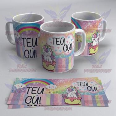 Imagem de Caneca de Porcelana Unicórnio Indelicado - Teu C*** - R&L Presentes
