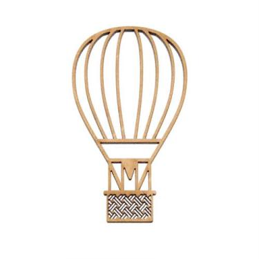 Imagem de Aplique Balão Infantil Lembrancinha Artesanato MDF Cru  C/ 4 Peças - M