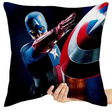 Imagem de Almofada 45x45 cheia Capitão América jogando escudo - Empório Dutra